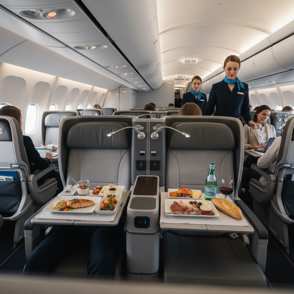 Evaluering av opplevelsen med SAS Business Class på en flyvning fra Budapest til København