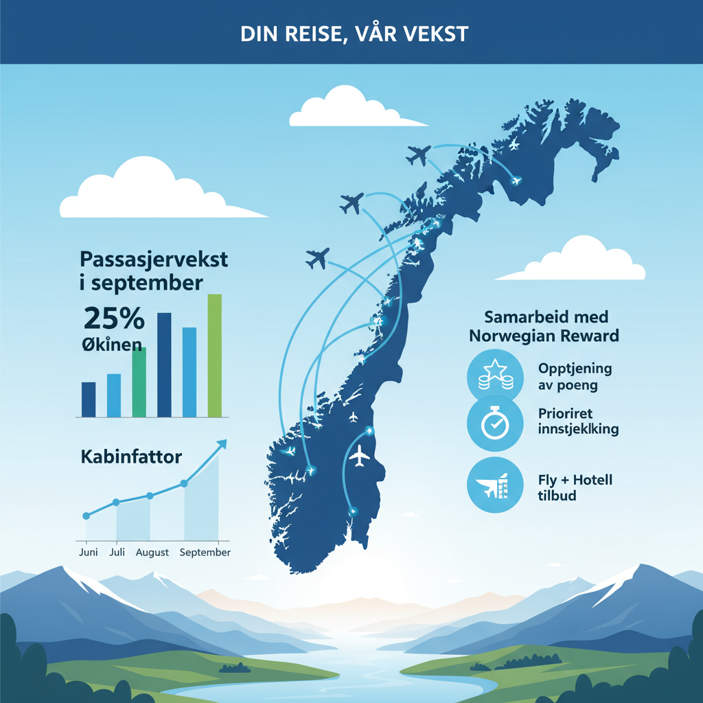 Widerøe erfarte betydelig passasjervekst i september