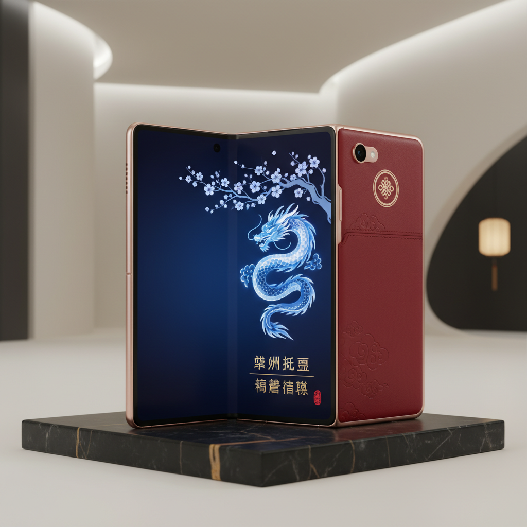 Samsung lanserer luksuriøs brettbar smarttelefon eksklusivt for Kina