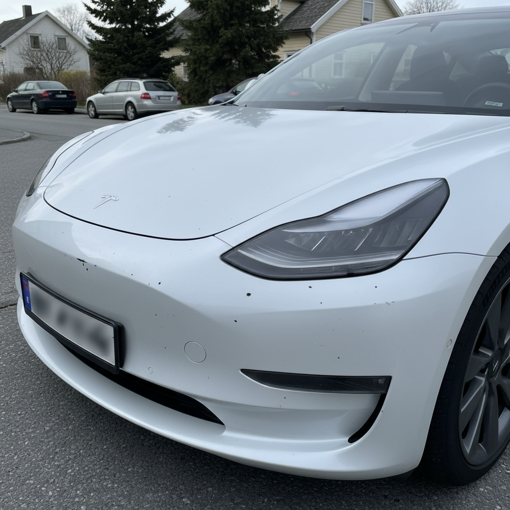 Tesla Model 3 og lakkskader: Rettsavgjørelse gir erstatning etter klage på kvaliteten