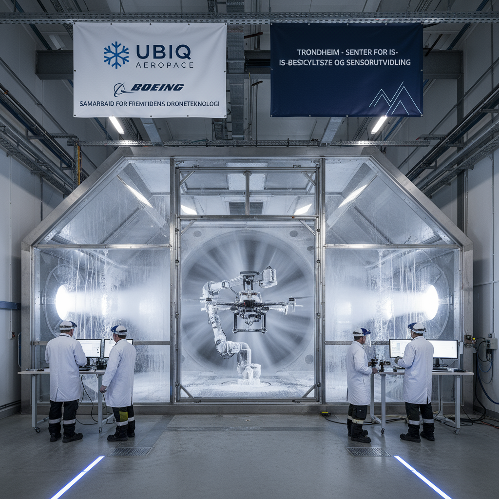 Ubiq Aerospace og Boeing Bygger Isvindtunnel i Trondheim for Avansert Droneutvikling