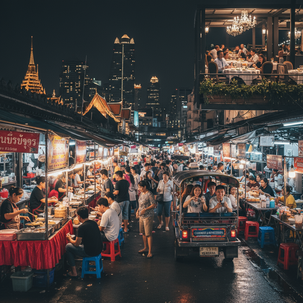 Autentisk thaimat og kulinariske opplevelser i Bangkok – fra gaterestauranter til Michelin-stjerner