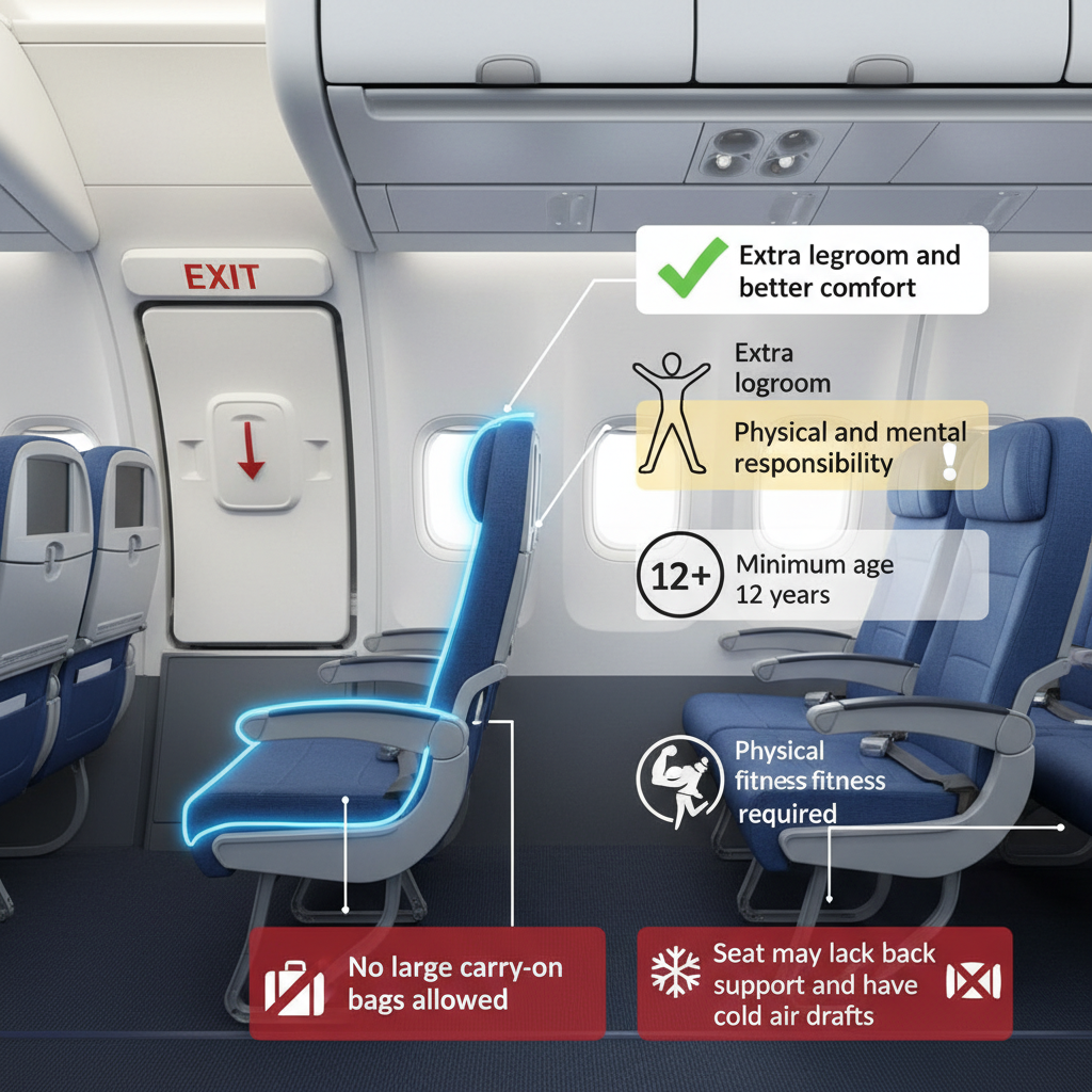 Fordeler og krav ved nødutgangssete på fly: Hva du bør vite før setereservasjon