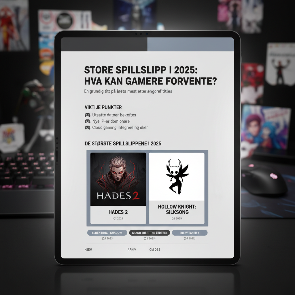 Store Spillslipp i 2025: Hva kan Gamere Forvente?