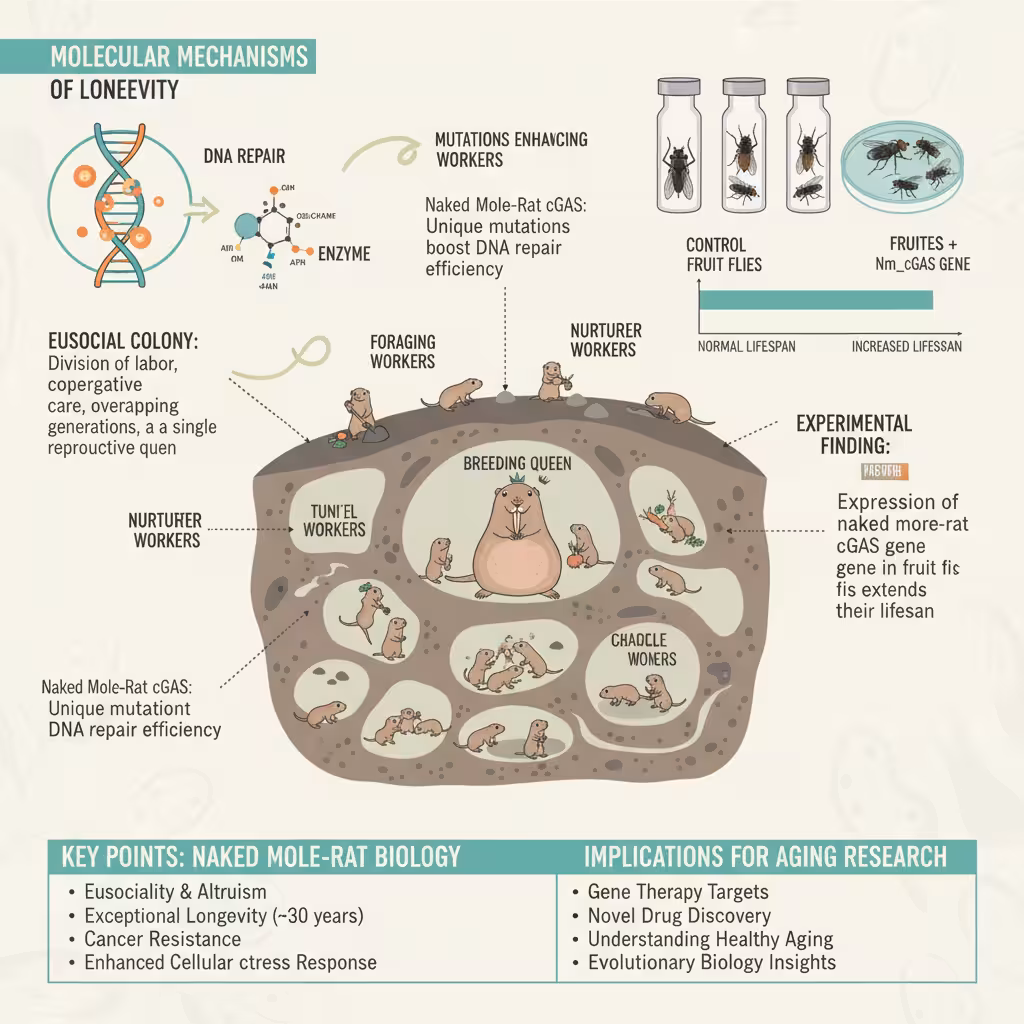 Naked Mole-Rats: Unraveling the Secrets of Eusociality and Longevity