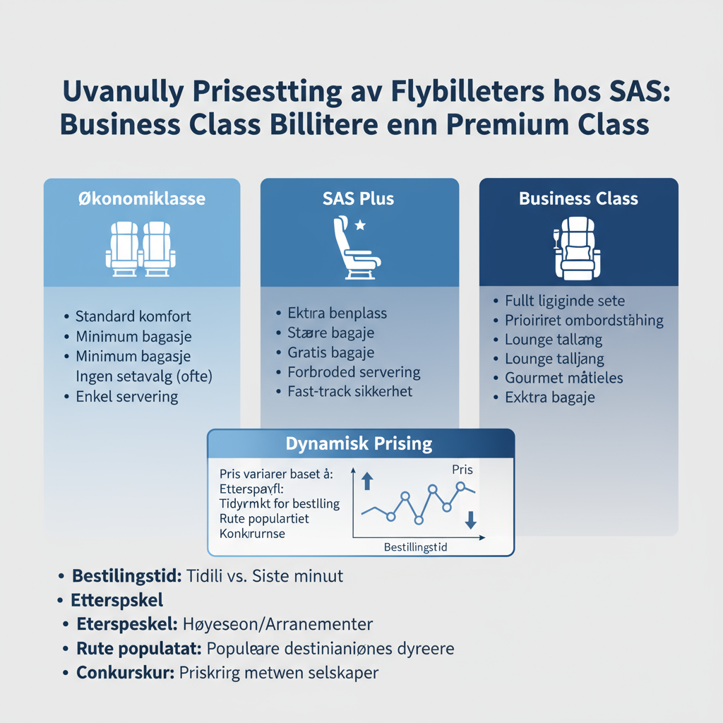 Uvanlig Prissetting av Flybilletter hos SAS: Business Class Billigere enn Premium Class