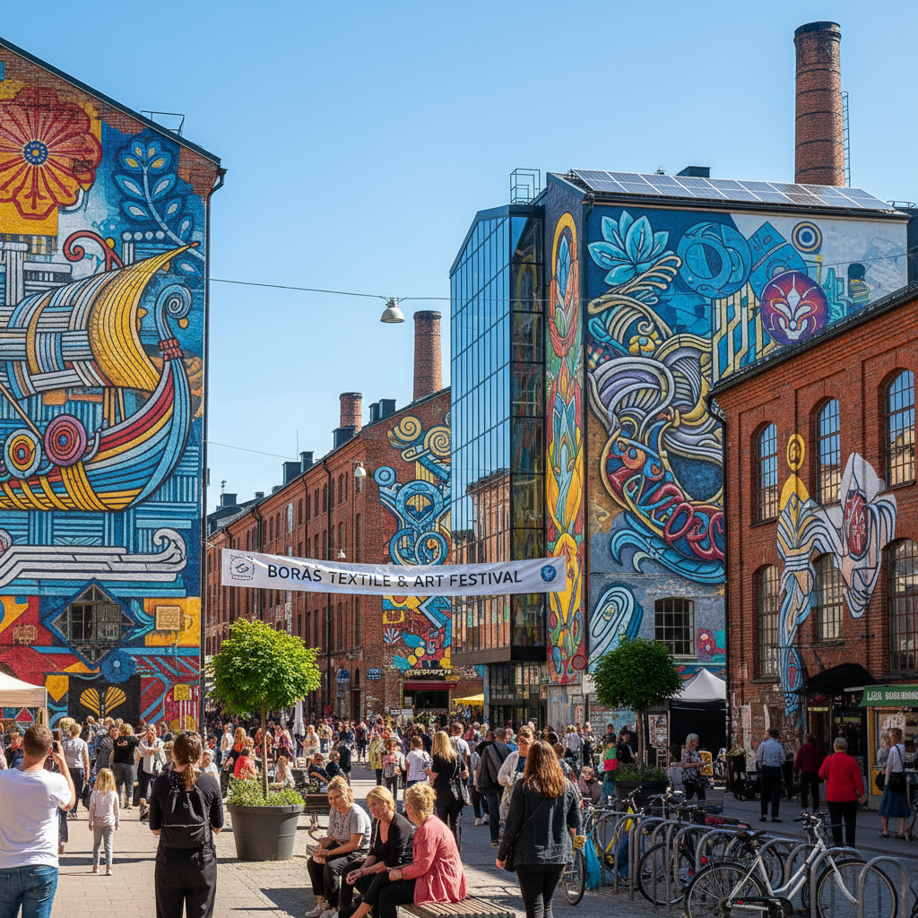 Gatekunst og tekstilhistorie i Borås: Kultur, bærekraft og innovasjon
