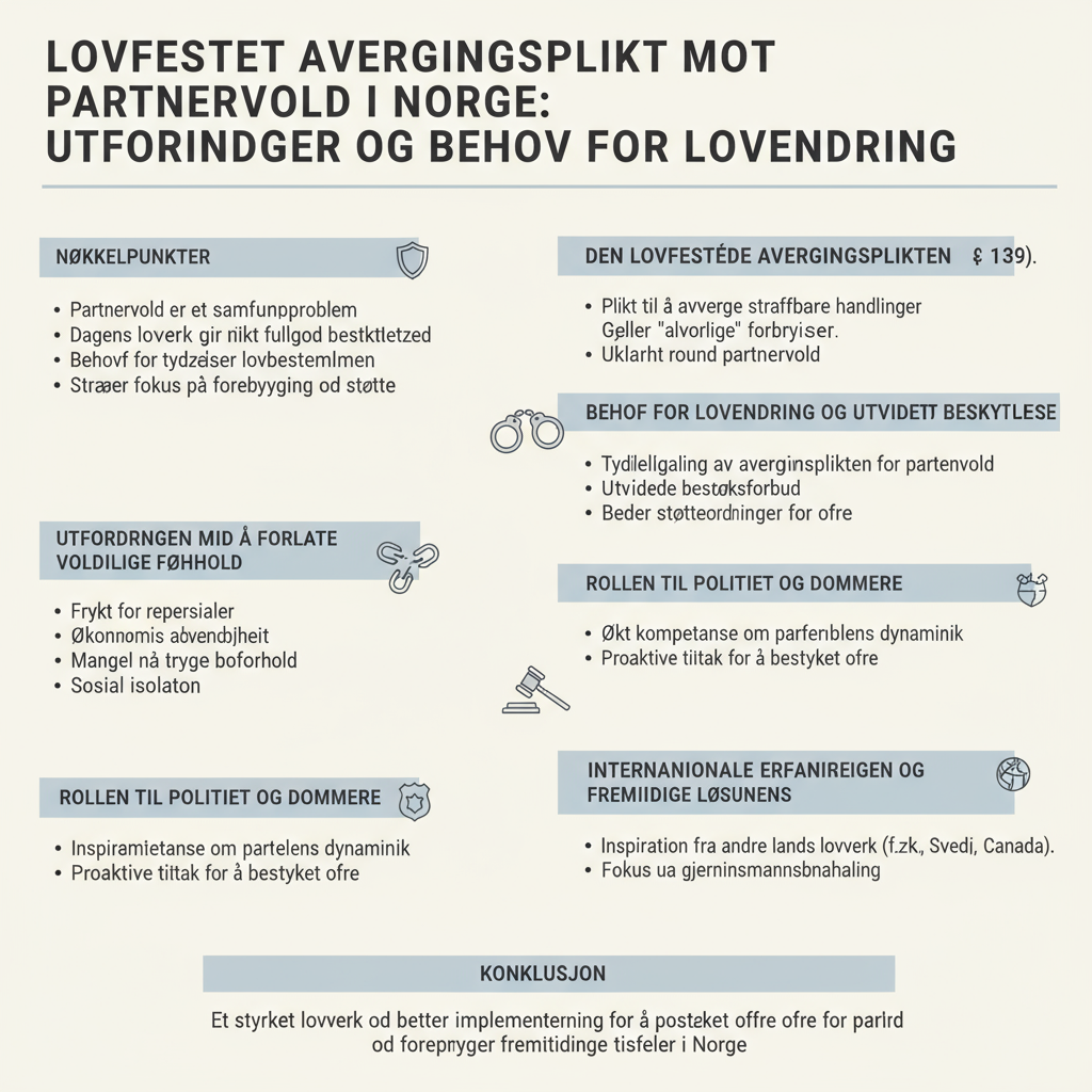 Lovfestet avvergingsplikt mot partnervold i Norge: utfordringer og behov for lovendring