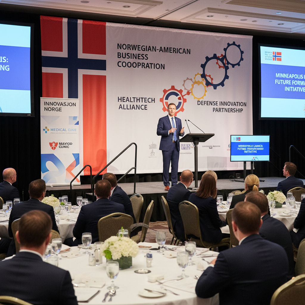 Kronprins Haakon åpner program for å styrke norsk eksport innen helseteknologi og forsvarsindustri i USA