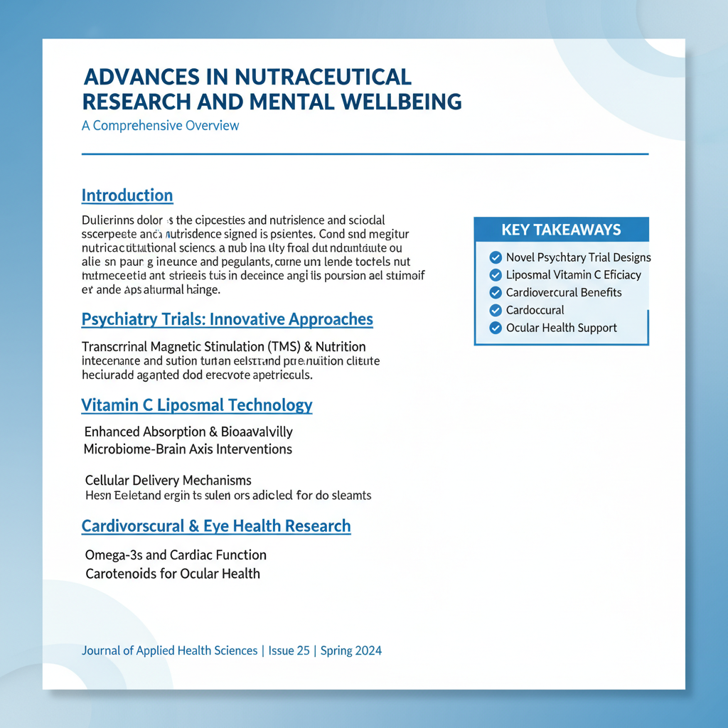 Landmark Psychiatry Trial, Liposomal Vitamin C, and Key Nutrients for Heart and Eye Health