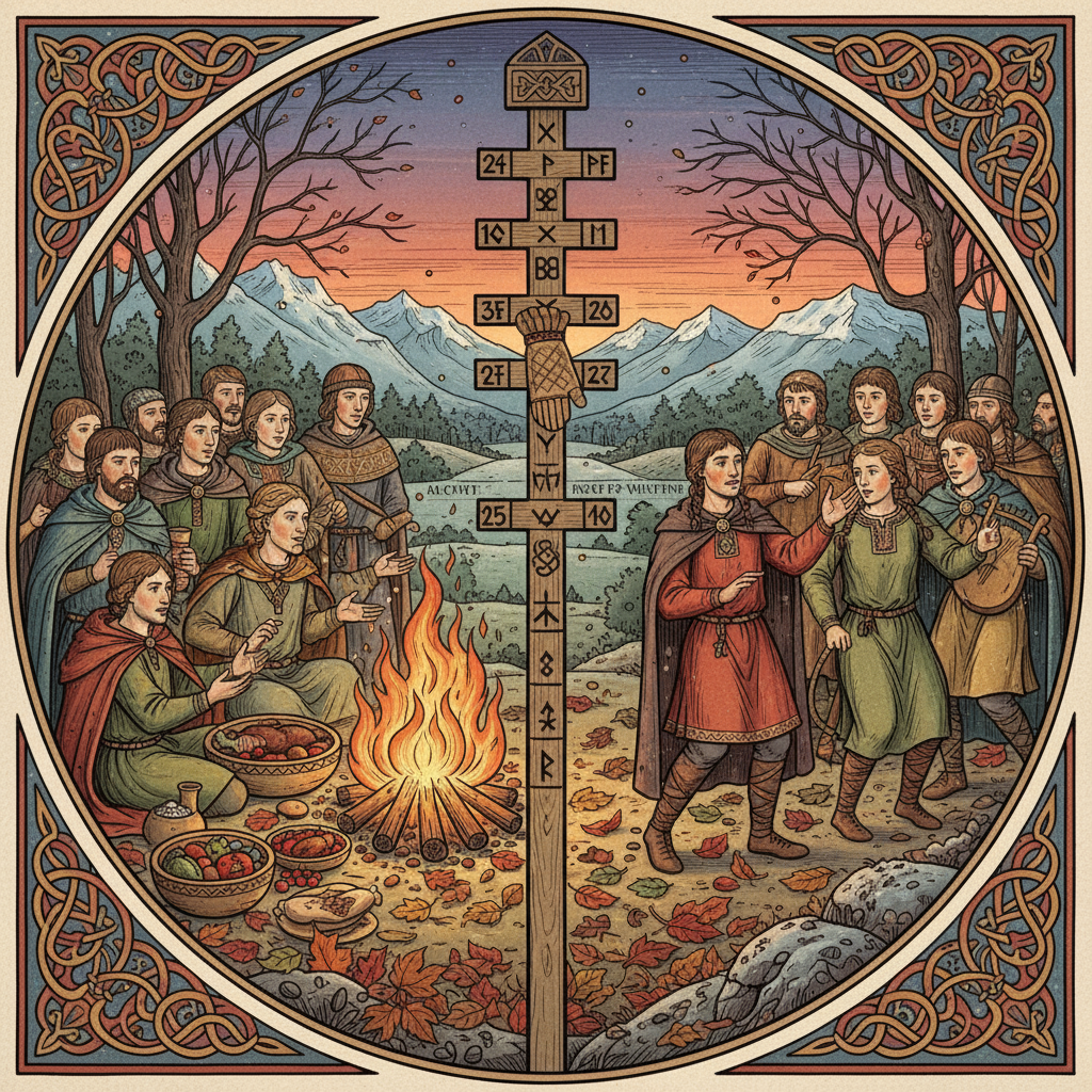 Norse Autumn Blot and Winter Transition: Rituals, Primstav, and Cultural Syncretism