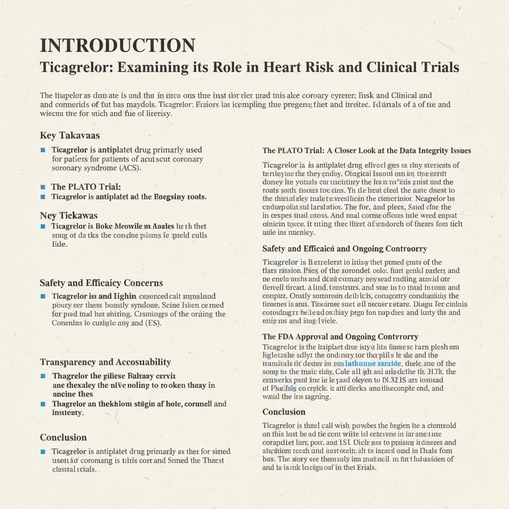 Ticagrelor Safety and Efficacy Under Scrutiny Due to PLATO Trial Flaws