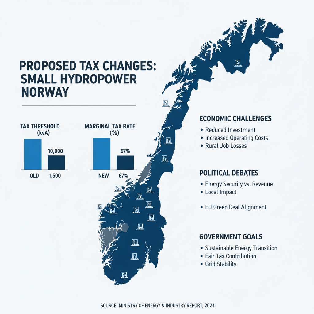 Regjeringens forslag om grunnrenteskatt senker grensen til 1,5 MW for småkraftverk