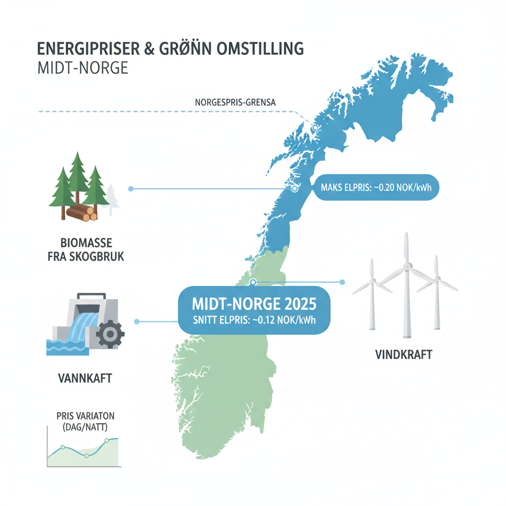 Strømpriser i Midt-Norge 2025: Regional variasjon og grønn energiomstilling