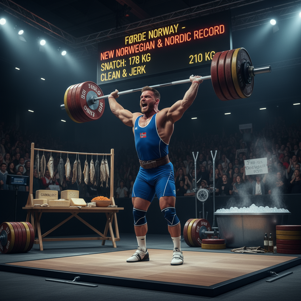 Ragnar Holme sette norsk rekord i rykk +110 kg under VM i Førde