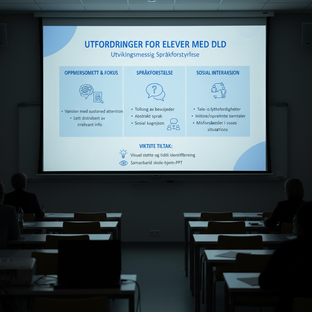 Vansker med oppmerksomhet og språkforstyrrelser hos elever med DLD – tilrettelegging og tiltak