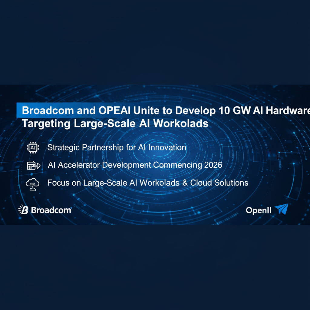 Broadcom and OpenAI Collaborate to Develop 10 GW AI Hardware for Large-Scale AI Workloads