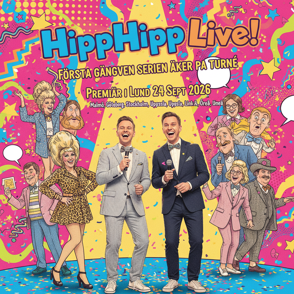 Hipphipp Live! – Anders Jansson och Johan Wester på Sverigeturné 2026