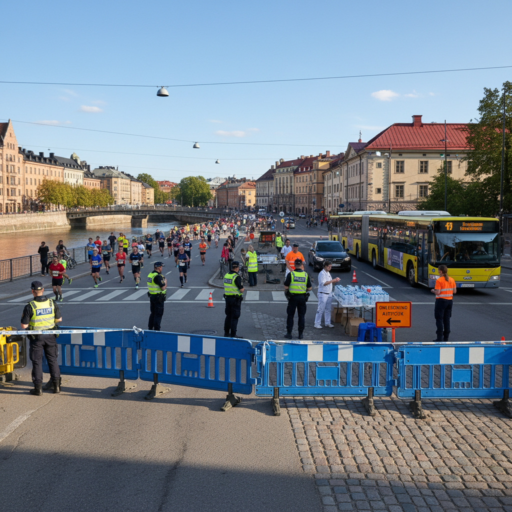 Misstänkt farligt föremål i Svartbäcken omdirigerar Uppsala Marathon 2024