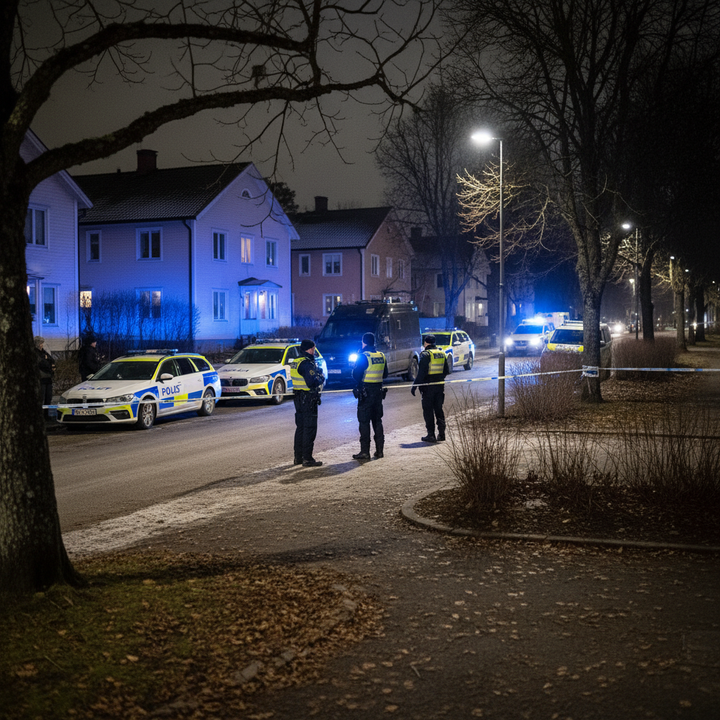 Polisinsats i Sandviken efter skottlossning – ung man skottskadad