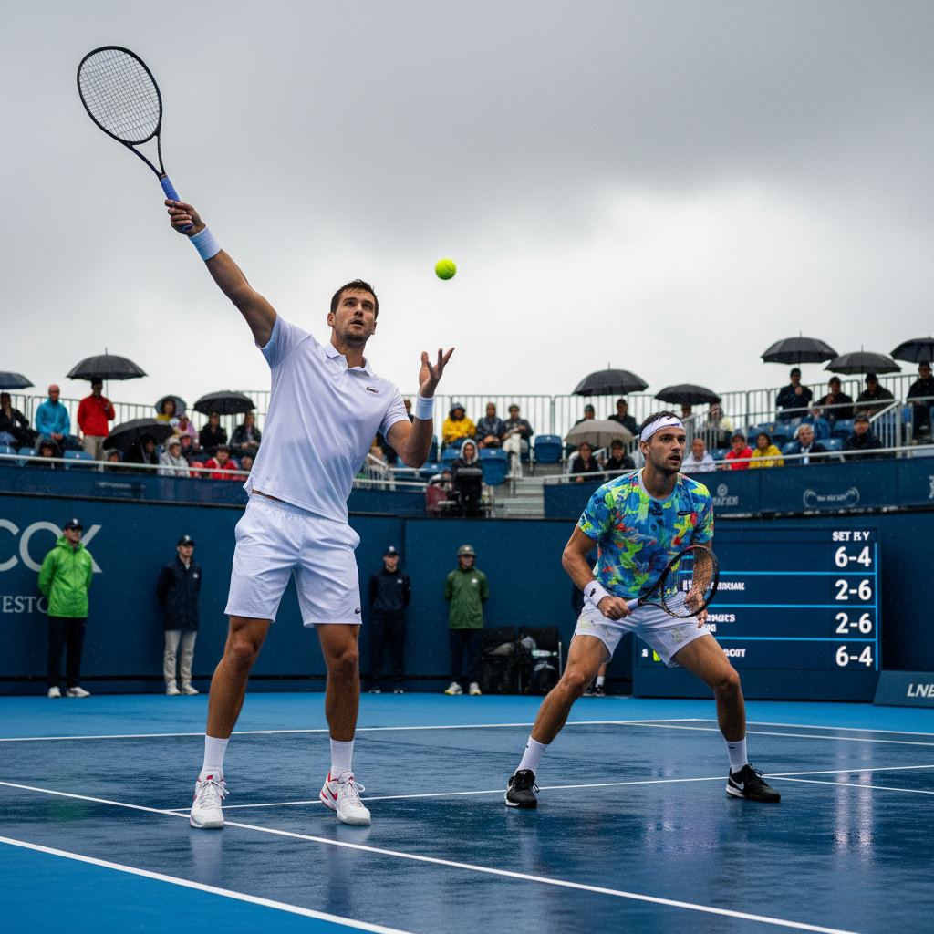 Sebastian Korda vann stökig åttondelsfinal mot Monfils – Djokovic väntar i kvartsfinal