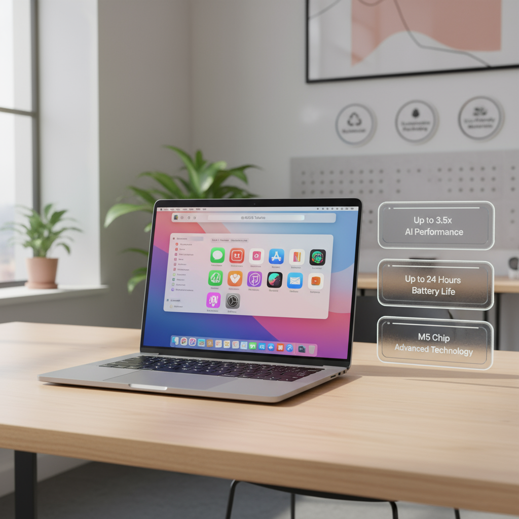 MacBook Pro 14 tum med M5-chip: Upp till 3,5x bättre AI och 24 timmars batteritid