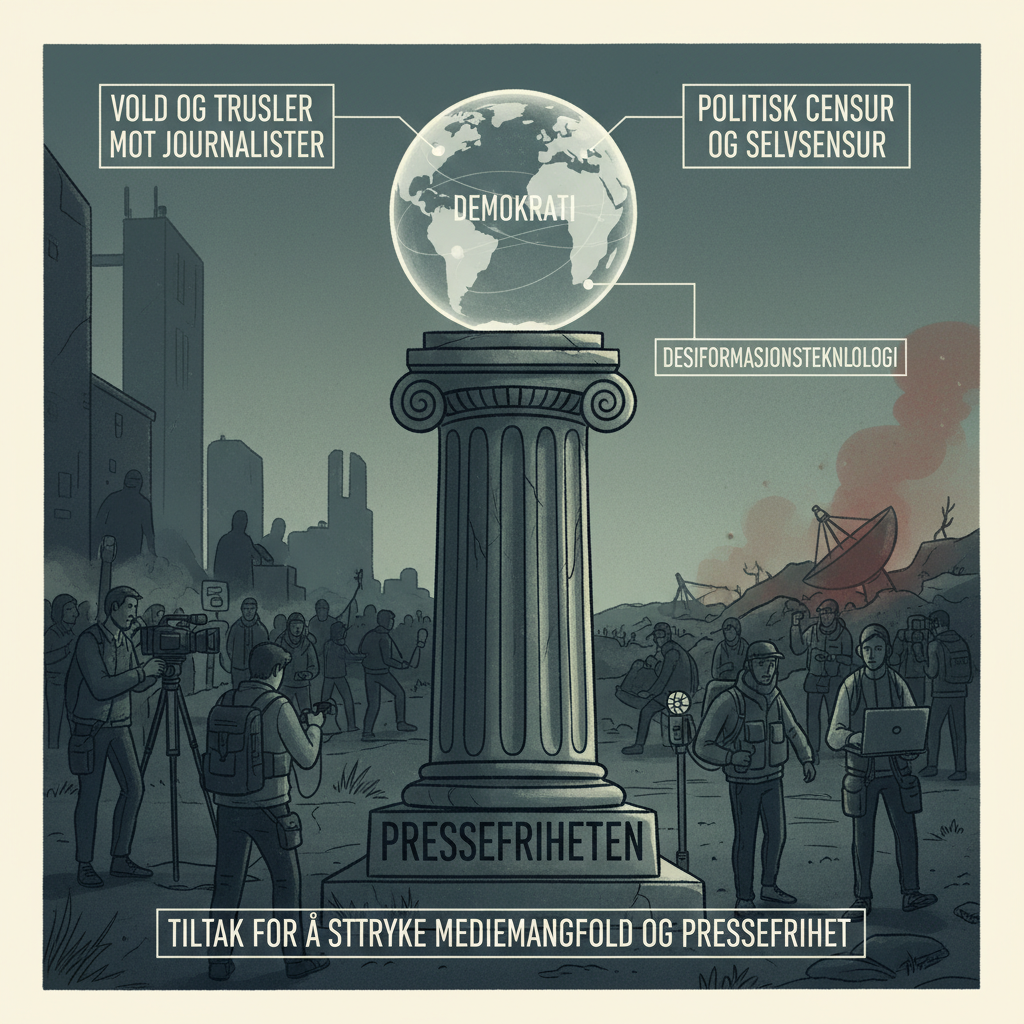 Vold, trusler og sensur mot journalister truer pressefriheten og demokratiet