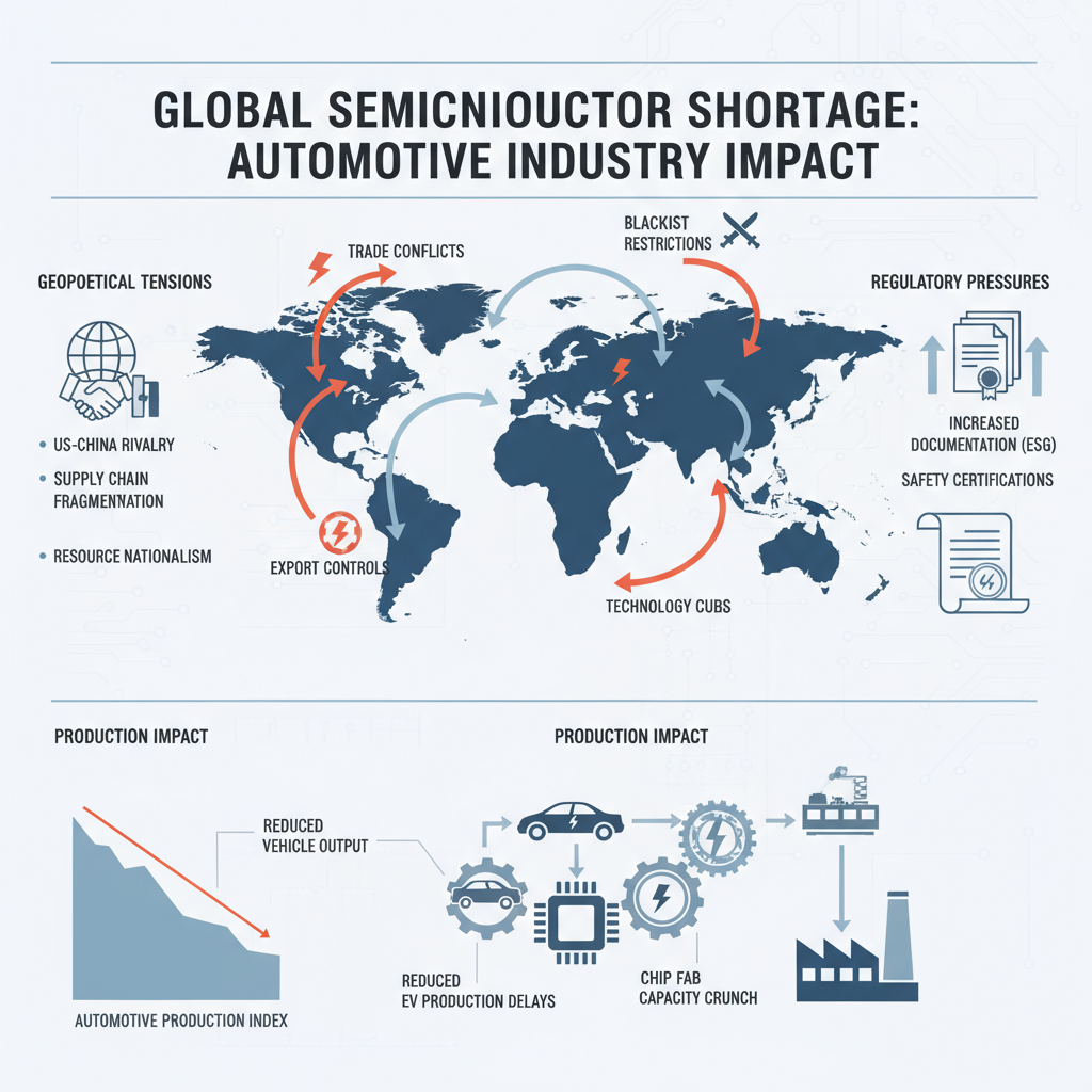 Global mangel på halvledere truer bilindustriens produksjon og verdikjeder