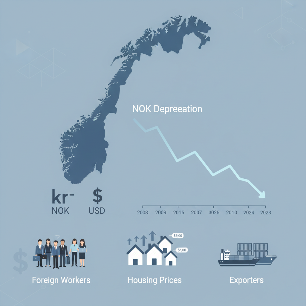Impact of Norwegian Krone Depreciation on Foreign Workers and Economy
