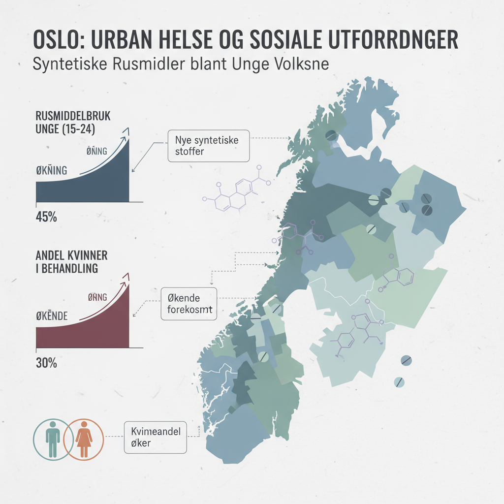 Økt forekomst av polyfarmakologiske forgiftninger og syntetiske rusmidler i Oslo blant unge voksne