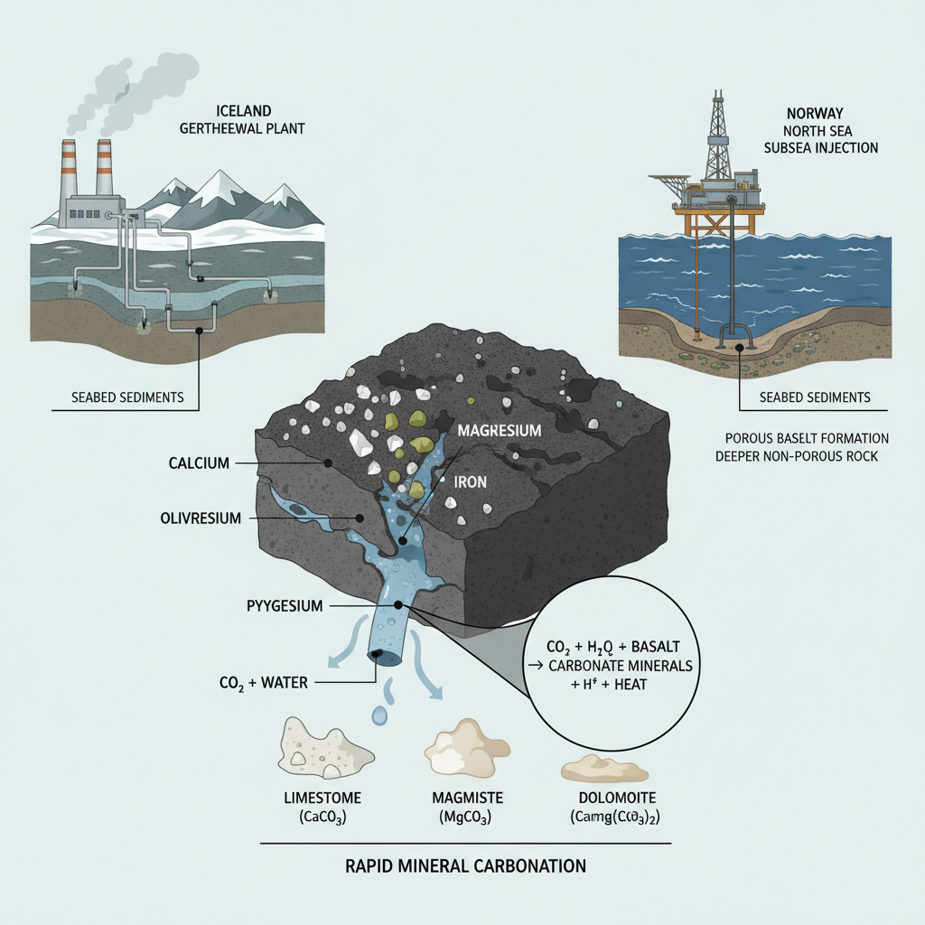Volcanic Basalt Rock for Permanent CO₂ Mineralization: Advances in Carbon Sequestration