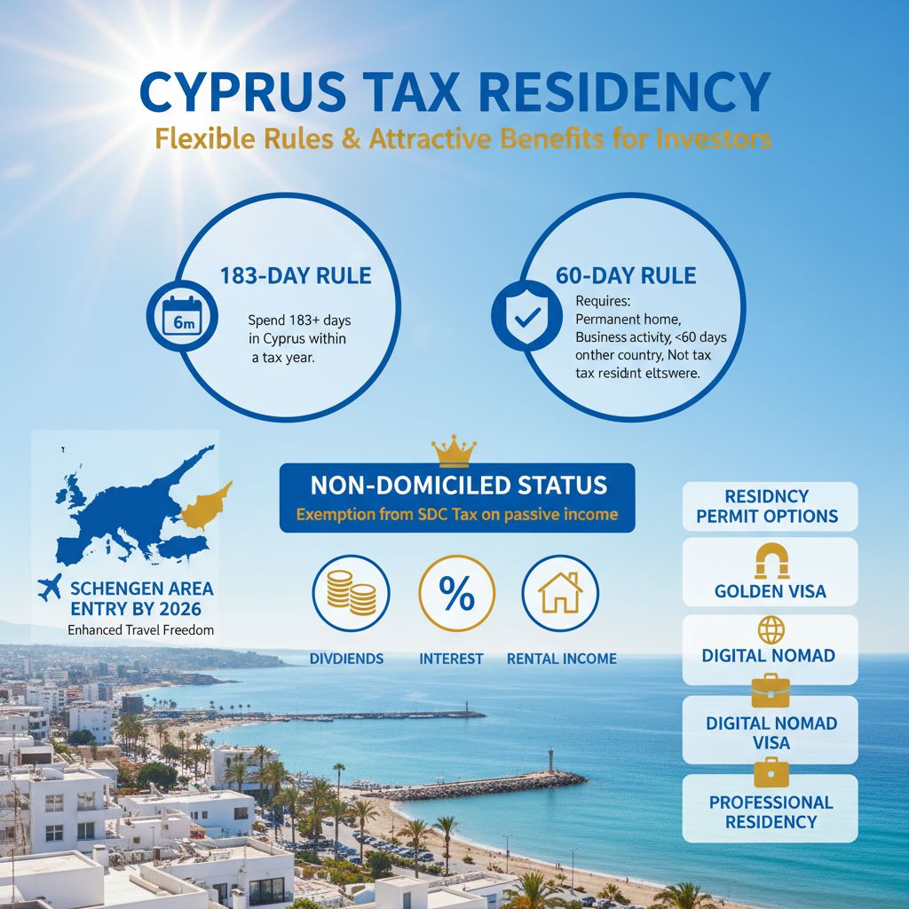 Cyprus Tax Residency Rules and Benefits for Passive Income Investors