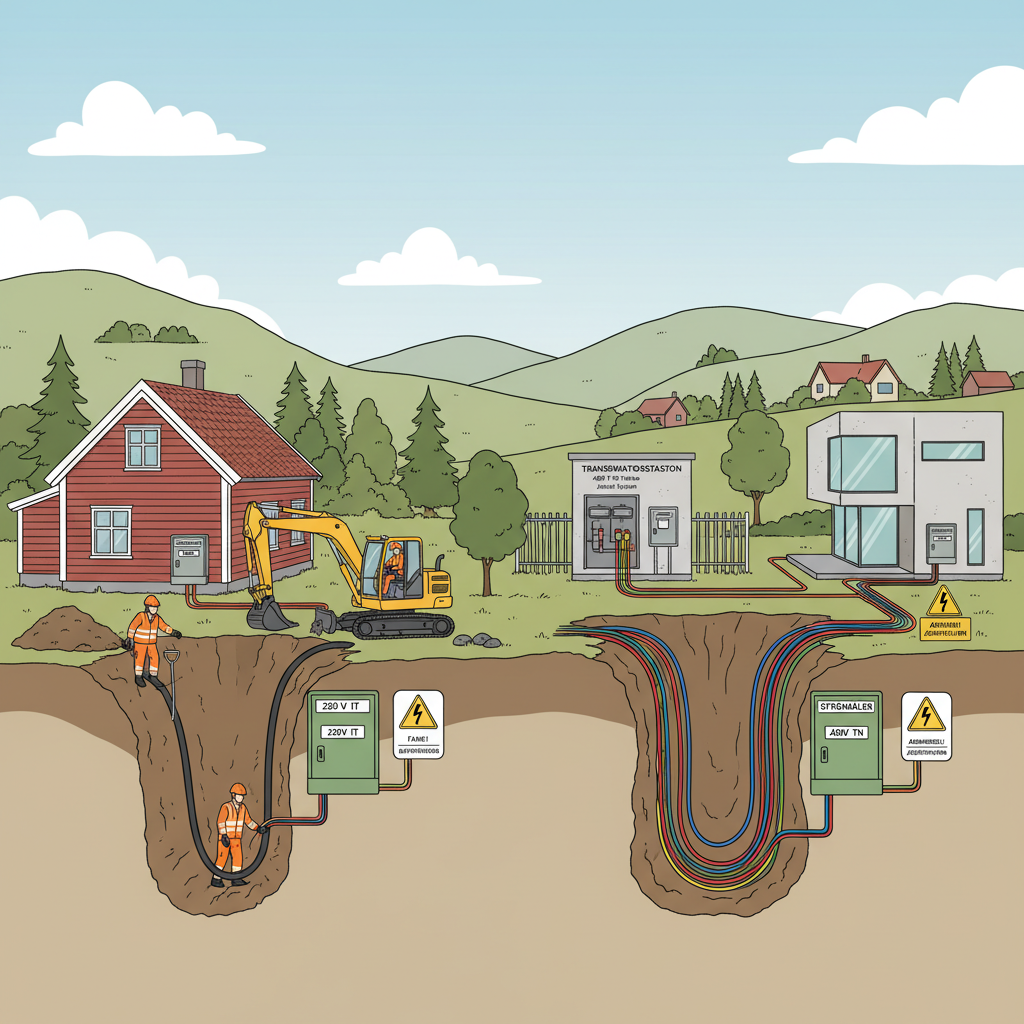 Oppgradering av strømnettet i Norge: Fra 230 V IT til 400 V TN-system