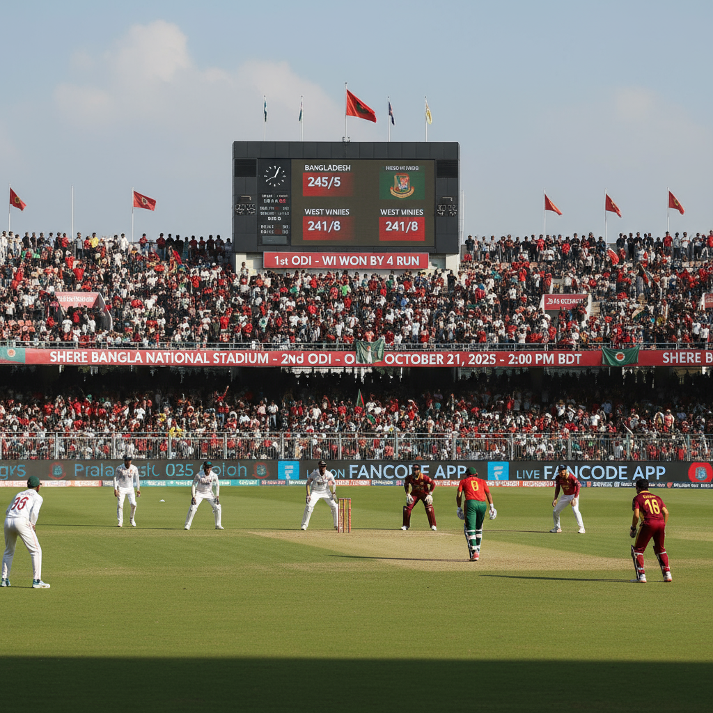 Bangladesh Targets Series Win in 2nd ODI vs West Indies After Strong First Match