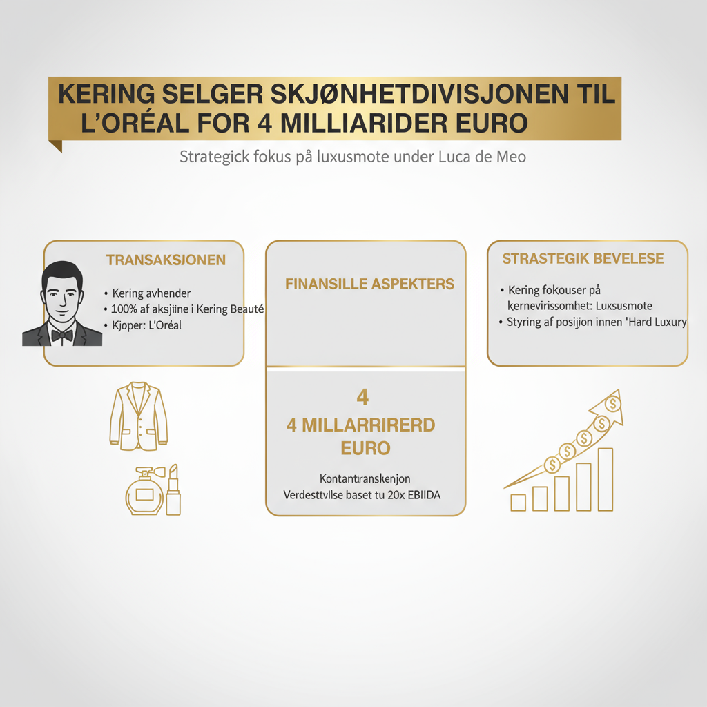 Kering selger skjønnhetsdivisjonen til L’Oréal for 4 milliarder euro – Fokus på luksusmote med Luca de Meo