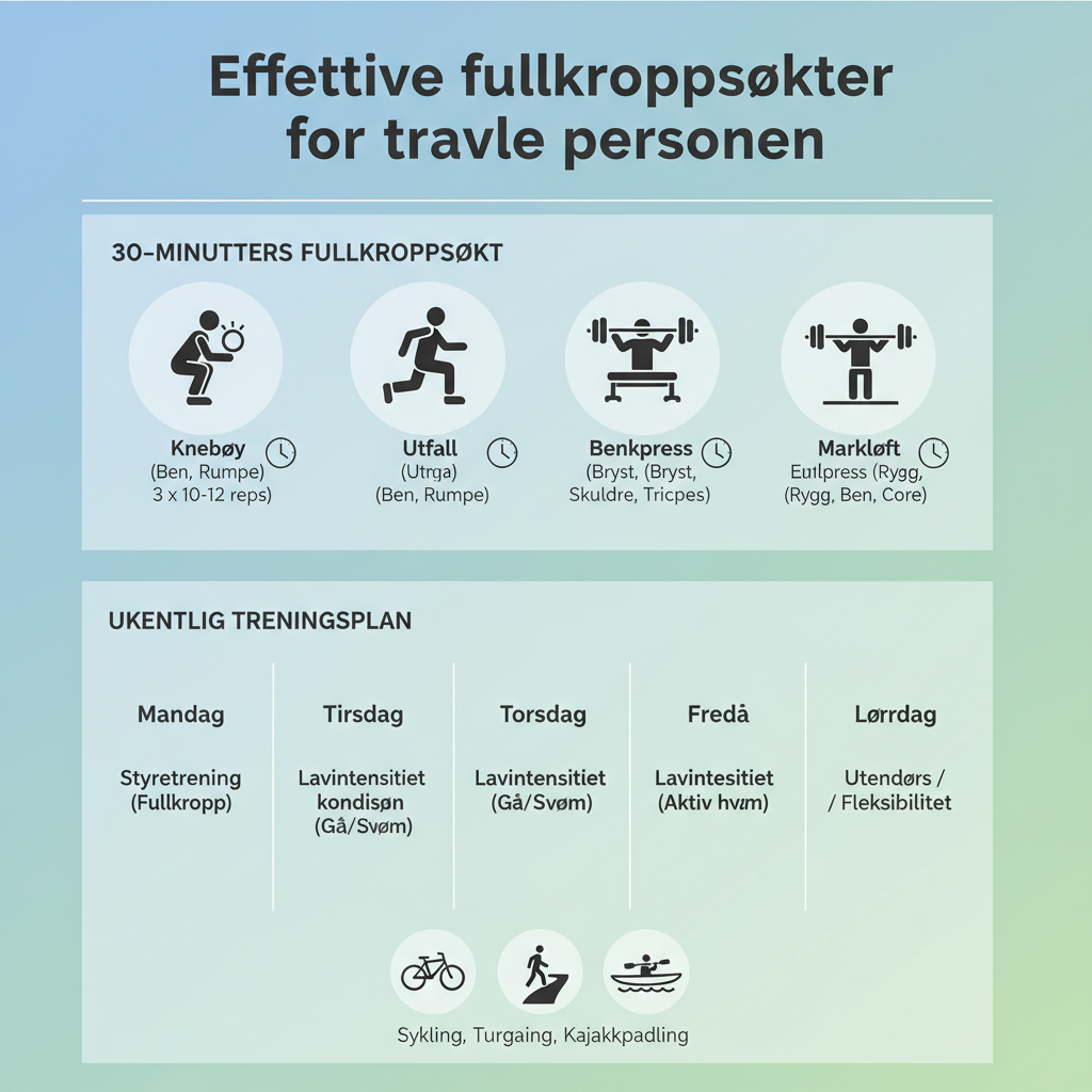 Effektive fullkroppsøkter på 30 minutter for travle personer
