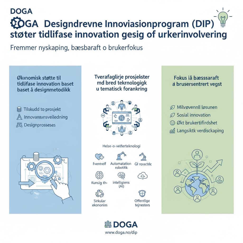 DOGAs Designdrevne Innovasjonsprogram støtter tidligfase innovasjon med designmetodikk
