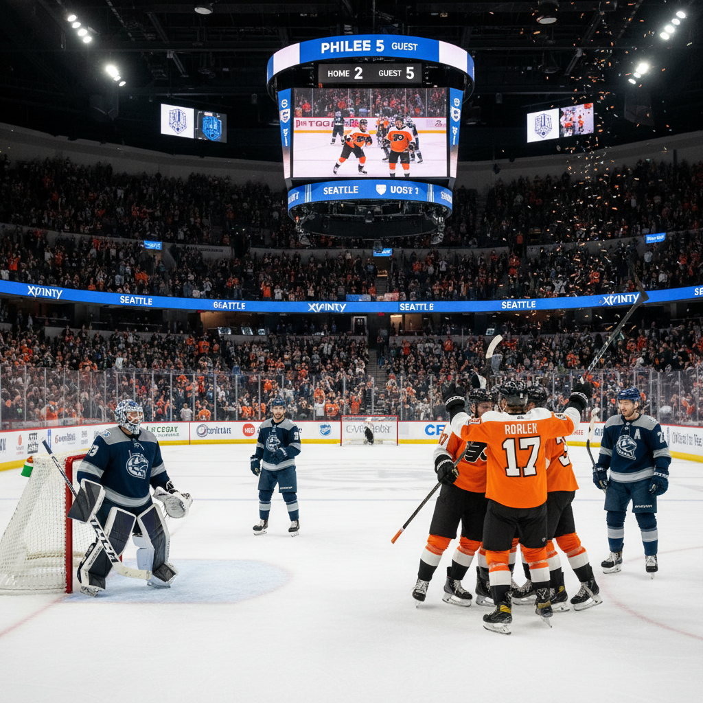 Owen Tippett Scores Twice as Philadelphia Flyers Beat Seattle Kraken 5-2