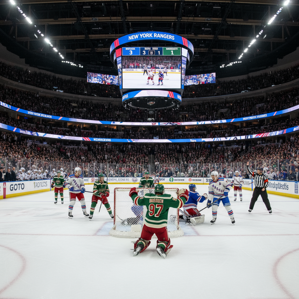 Danila Yurov's First NHL Goal Leads Minnesota Wild to 3-1 Win Over New York Rangers
