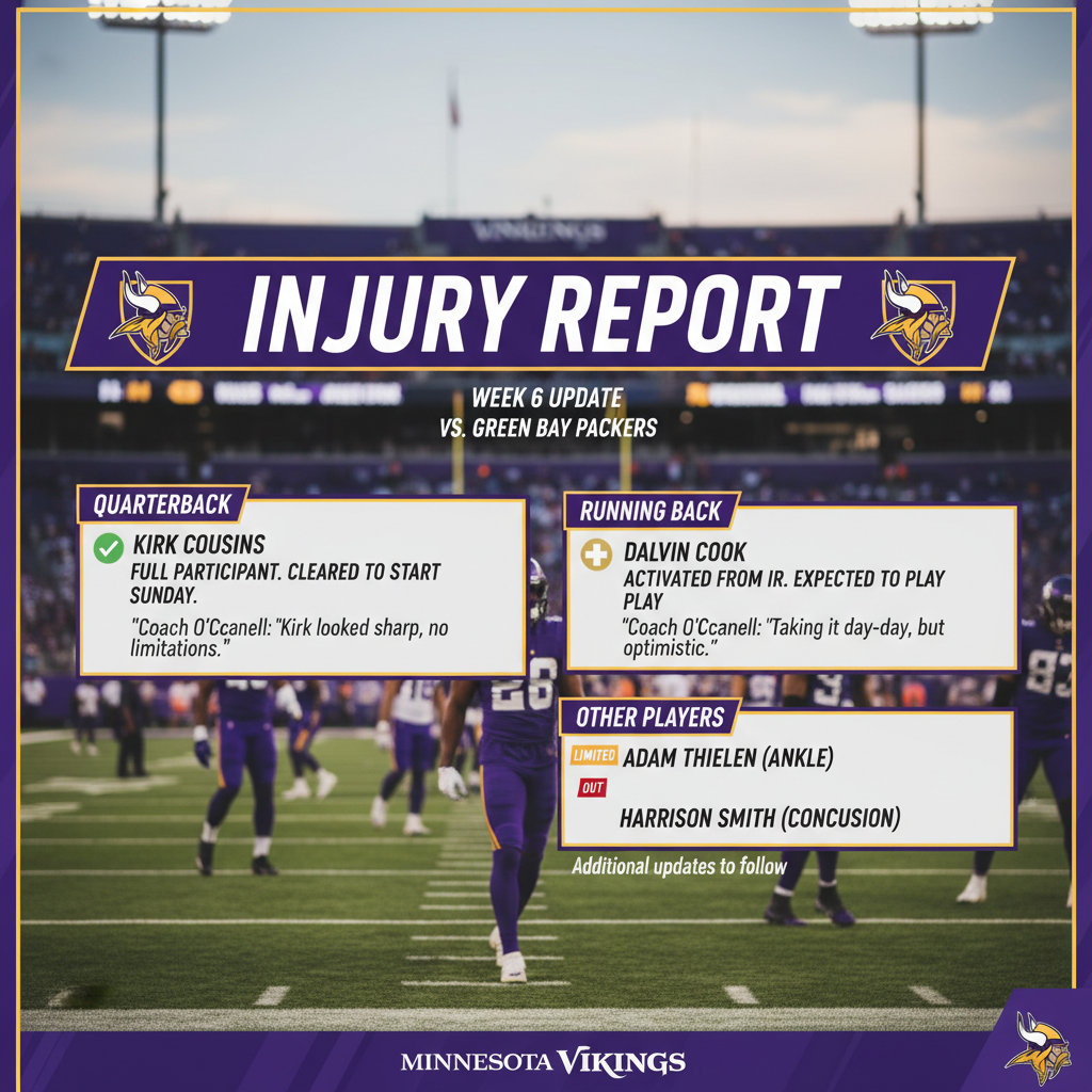 Vikings Injury Report: Carson Wentz to Start, Aaron Jones Returns from IR