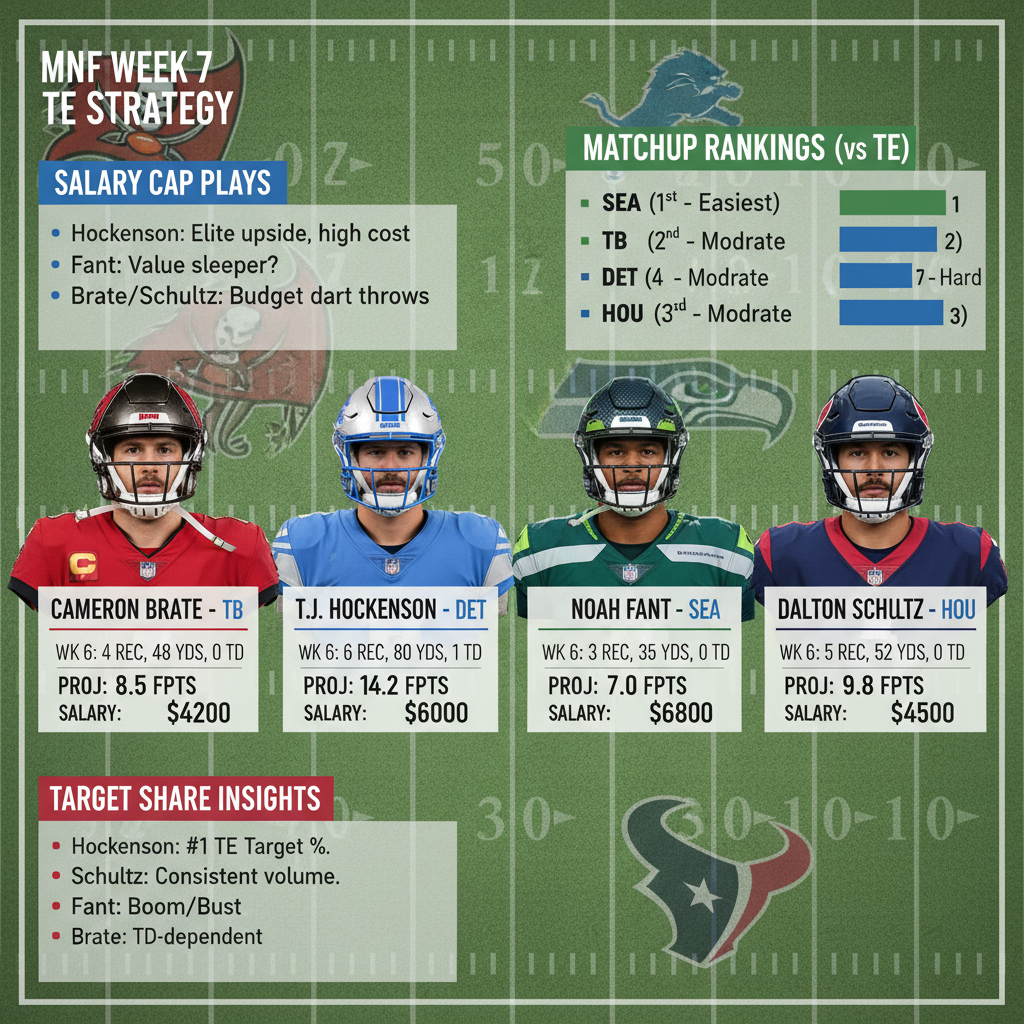 Week 7 Fantasy Football Tight End Strategy: Cade Otton, Sam LaPorta & Value Picks