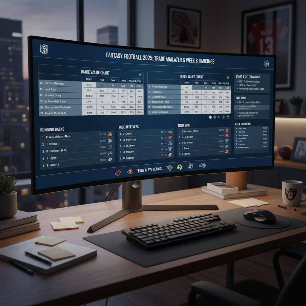 Fantasy Football Bye Weeks 2025: Trade Chart, Rankings & Week 8 Advice