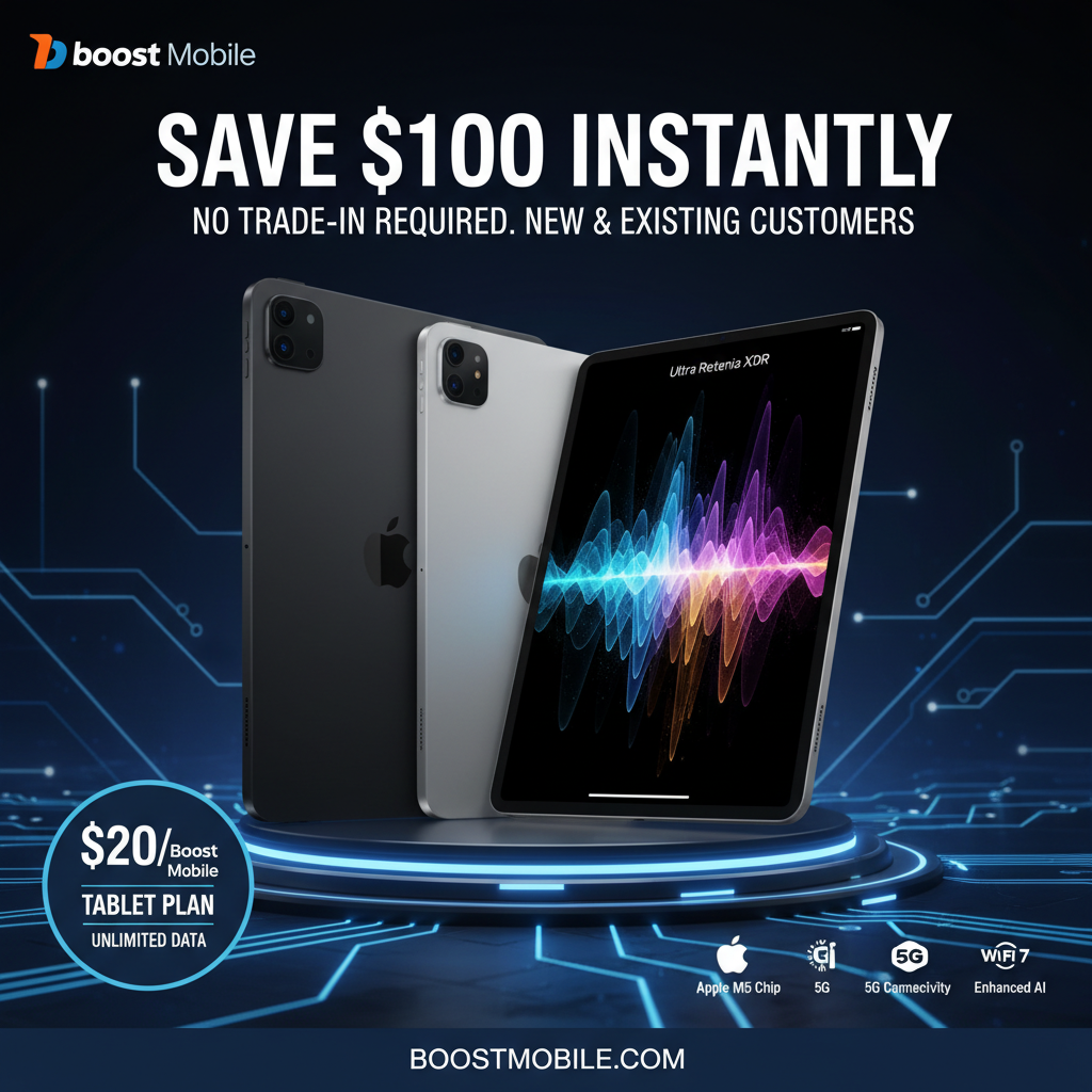 Pre-Order the Latest iPad Pro with M5 Chip at Boost Mobile – Save $100