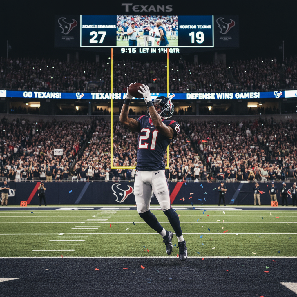 Calen Bullock Records Interception in Texans' 27-19 Loss to Seahawks