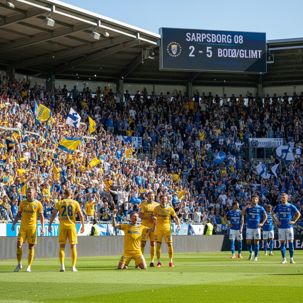 Bodø/Glimt vant 5–2 mot Sarpsborg og er tilbake på toppen i Eliteserien