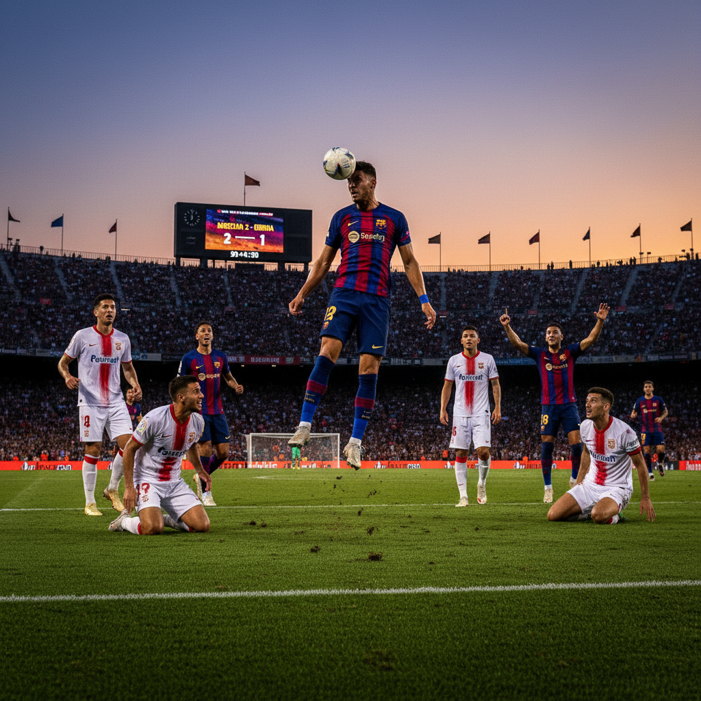 Ronald Araújo sikrer Barcelonas seier i overtiden mot Girona i LaLiga 2025-26