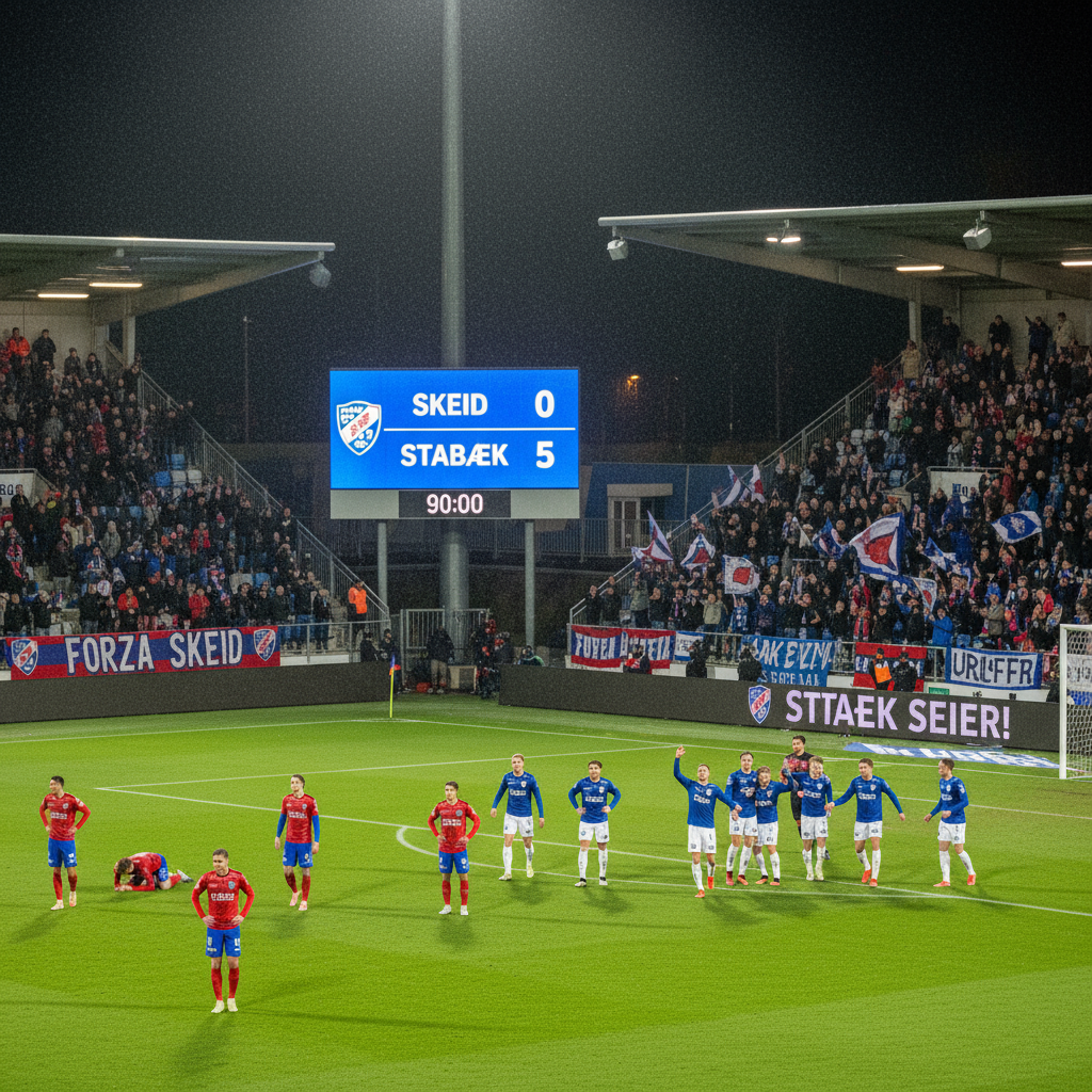 Skeid rykket ned til 2. divisjon etter 0-5-tap mot Stabæk i OBOS-ligaen