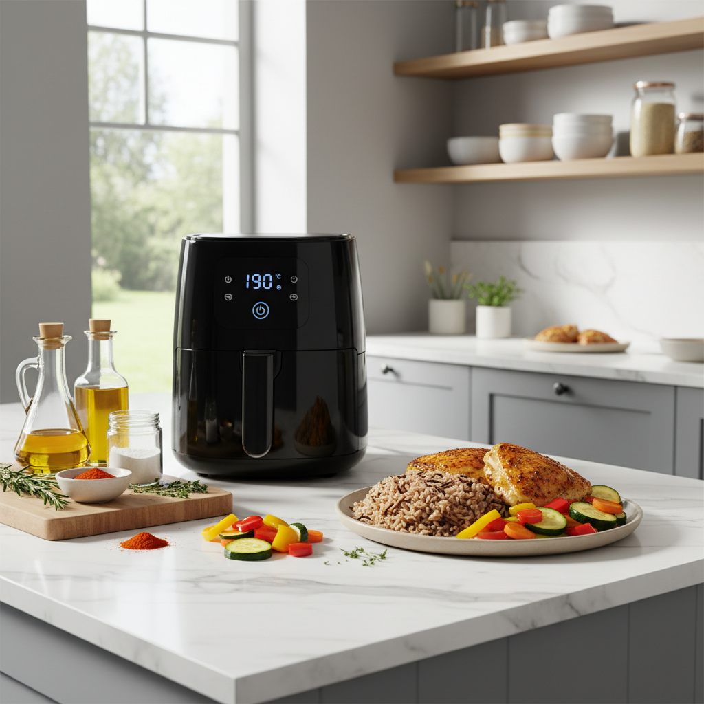 Sunn middag med kyllinglår og villris i airfryer – rask og næringsrik