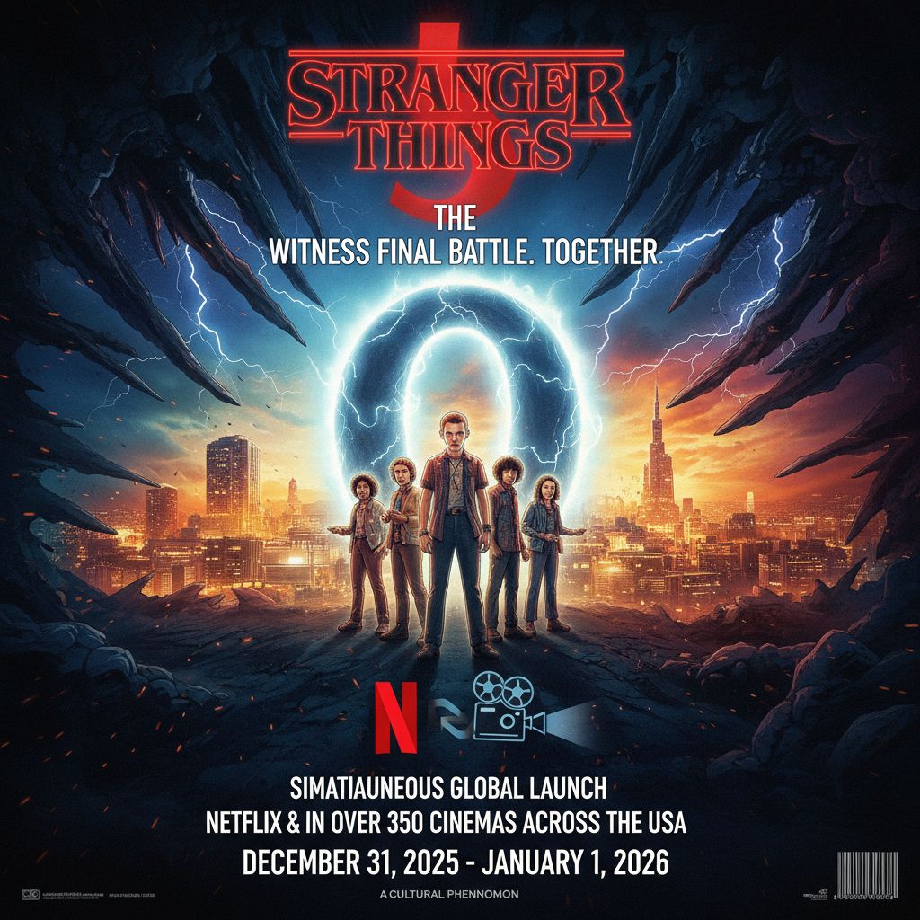 Stranger Things 5-finalen «The Rightside Up» lanseres samtidig på Netflix og kinoer i USA