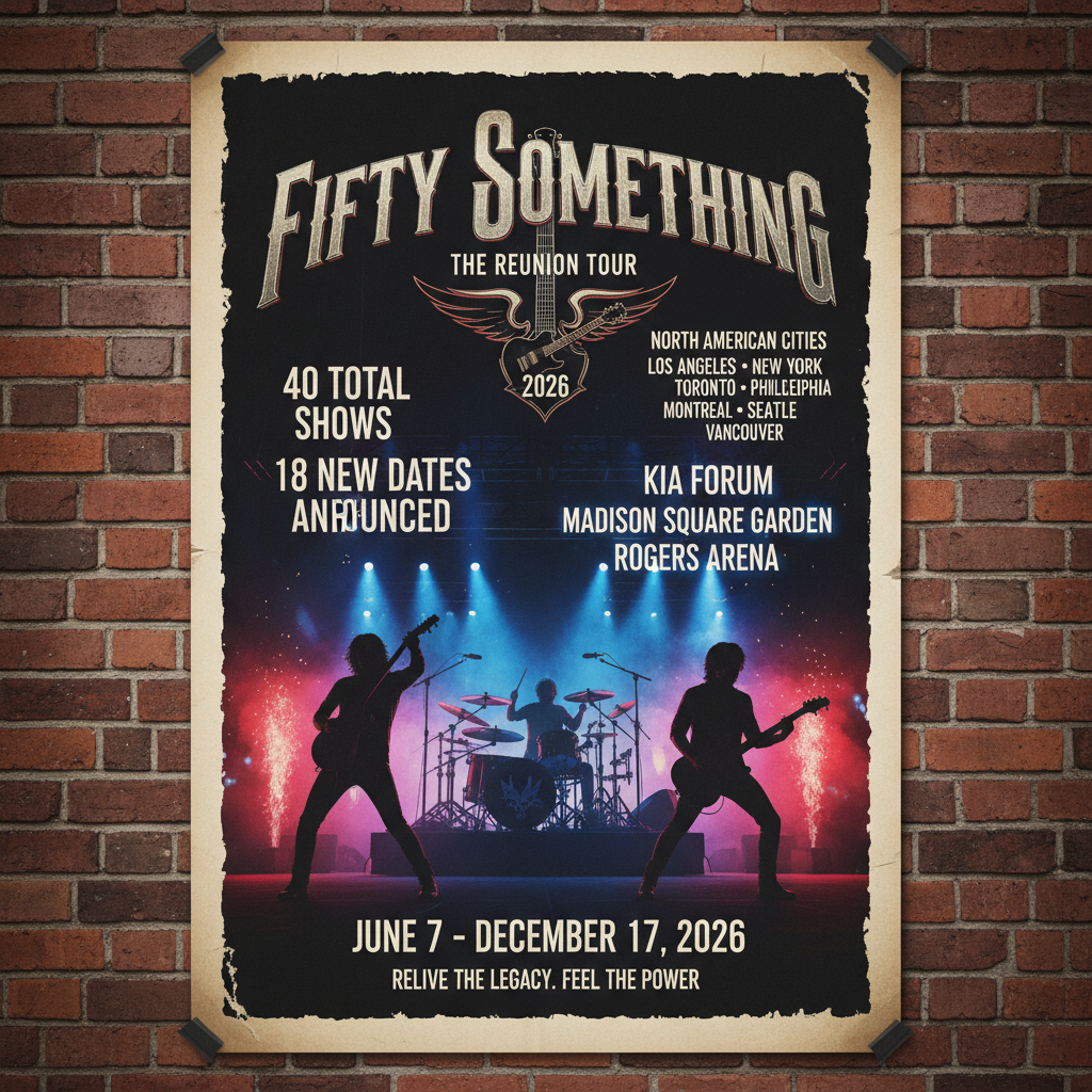 Rush Expands 2026 Fifty Something Reunion Tour with 18 New Shows